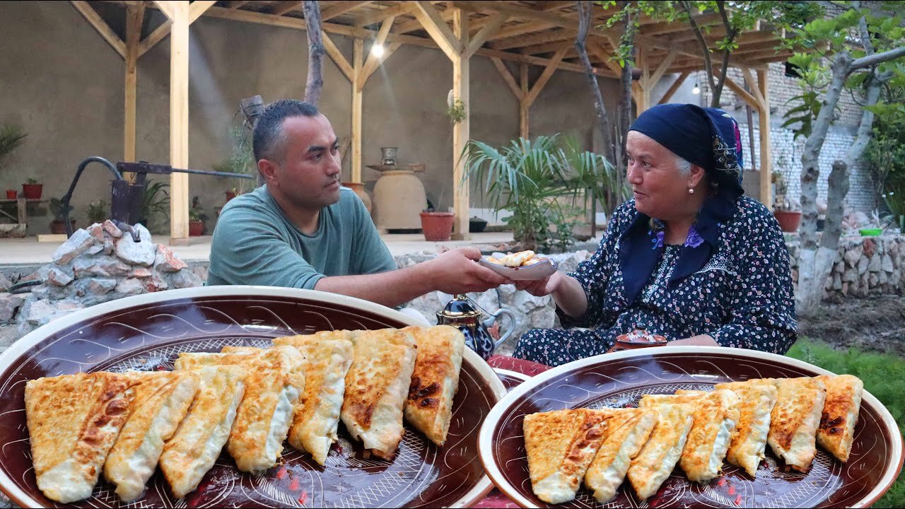 Son cooked mom a delicious dish of lavash dough