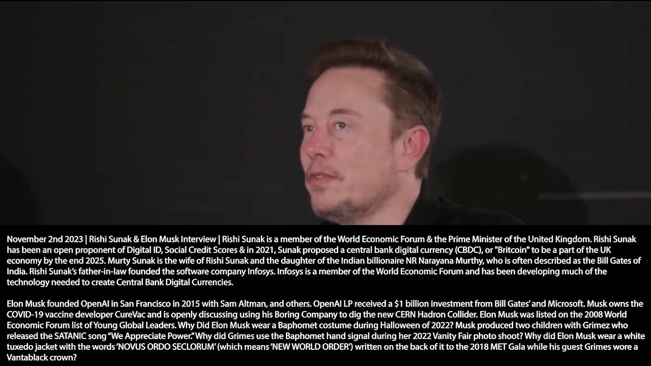 Elon Musk & Rishi Sunak | "There Will Come a Point Where No Job Is Needed. We Will Have Universal High Income...My Son Has a Hard Time Making Friends, An A.I. Friend Would Actually Be Great for Him." - Elon Musk (11/2/23)