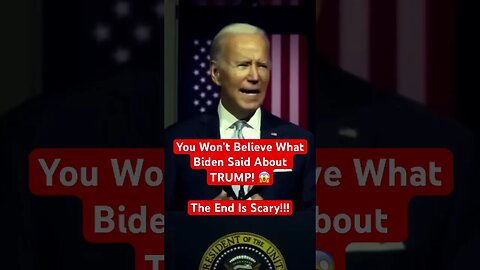 BREAKING: Joe Biden Speaks About His AGENDA and DONALD TRUMP! #shorts #politics