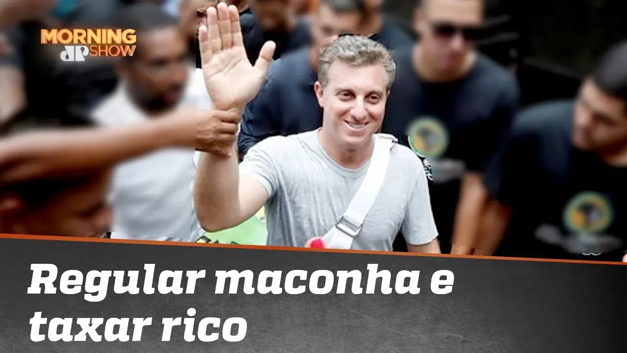 Movimento de Luciano Huck sugere regular maconha e taxar rico