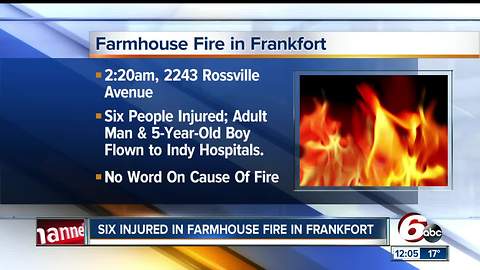 6 people, including a 5-year-old boy, injured in Clinton County fire