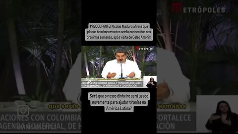 PREOCUPANTE! Nicolas Maduro afirma que planos bem importantes serão conhecidos nas próximas semanas