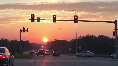 Just driving into the sunrise