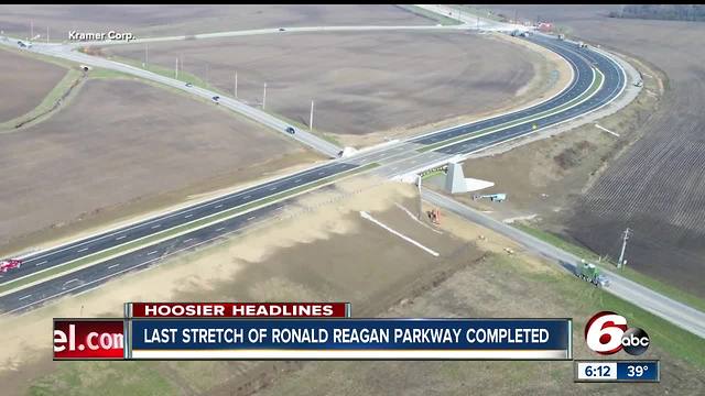 Ronald Reagan Parkway opens in Hendricks County