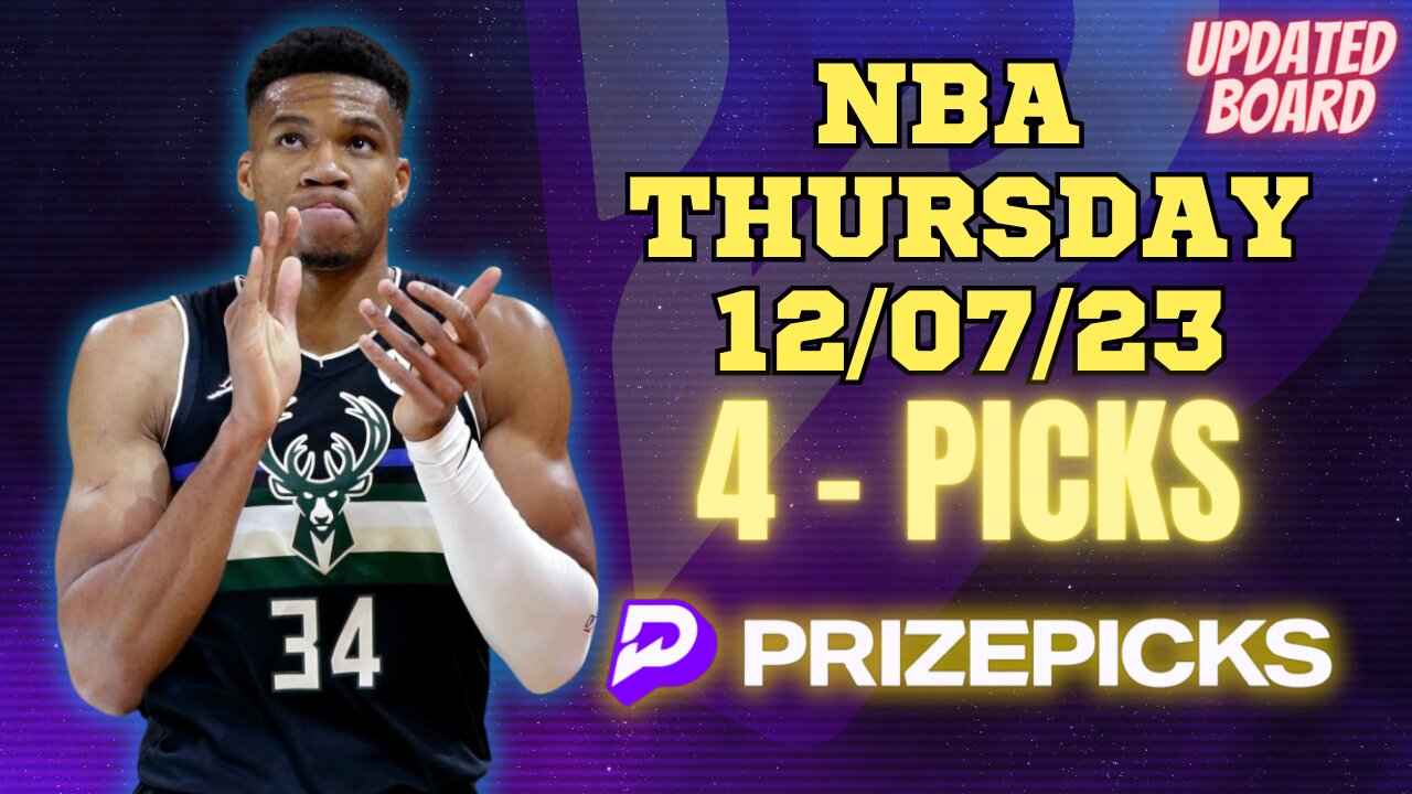 #PRIZEPICKS | BEST PICKS #NBA THURSDAY | 12/07/2023 | TODAY | BEST BETS | #BASKETBALL | PROP BETS