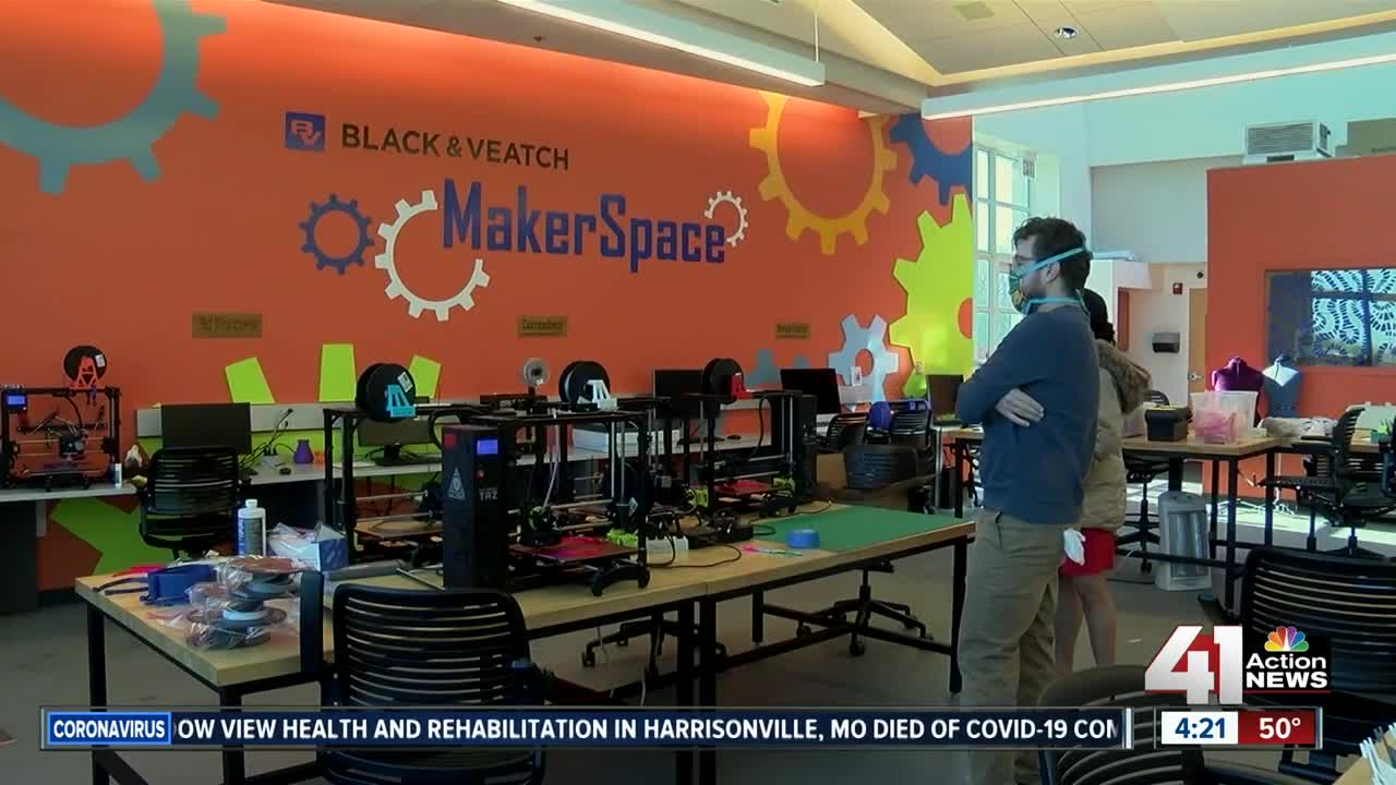 Johnson County MakerSpace creating face shields for first responders