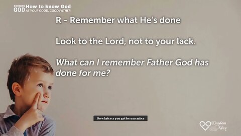 Remember what God has done for you