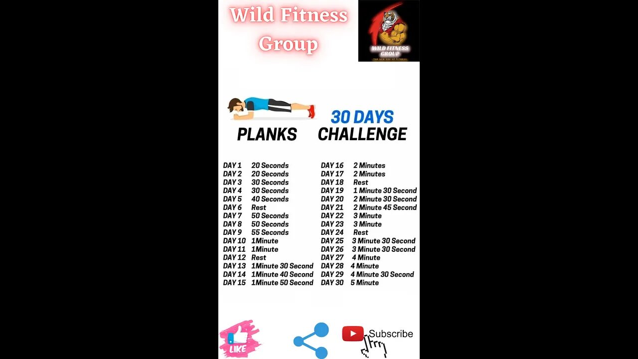 🔥30 days plank challenge🔥#fitness🔥#wildfitnessgroup🔥#shorts🔥