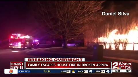 BA house goes up in flames, family is safe