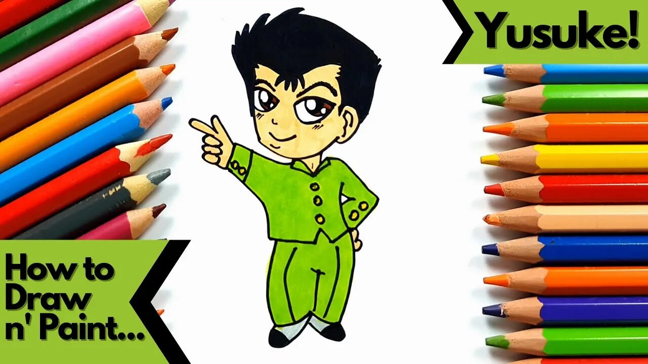 How to draw and paint Yusuke Yu Yu Hakusho