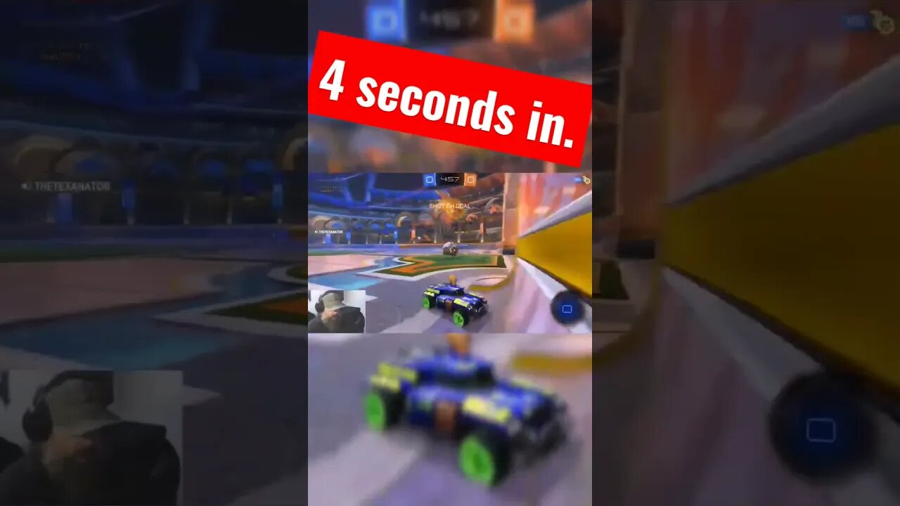 4 seconds into the first match of rocket league #shorts #gaming #rocketleague #rocketleagueclips