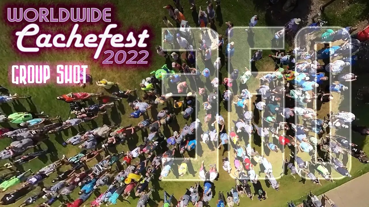 INTERACTIVE 360 VIDEO - Worldwide Cachefest 2022 group shot!