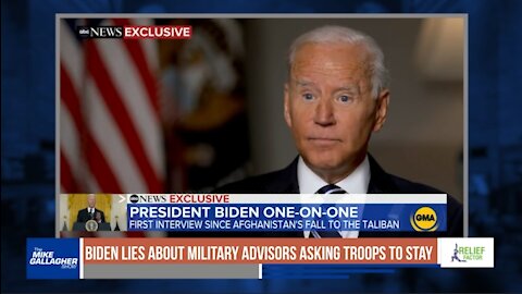 Biden lied about military advice on Afghanistan withdrawal which was confirmed during Senate hearing