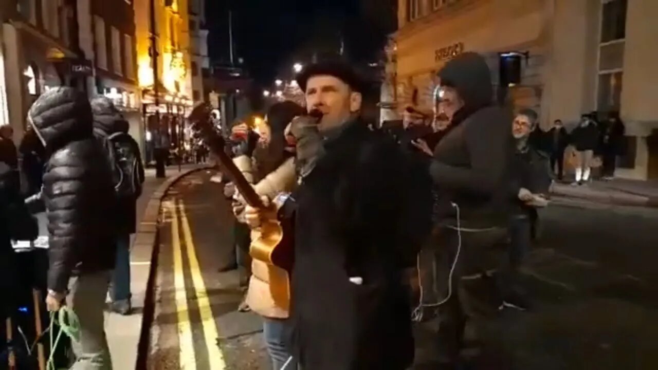 Protest Out Side The English National Opera Against The Covid Mandates Leading to An Assault