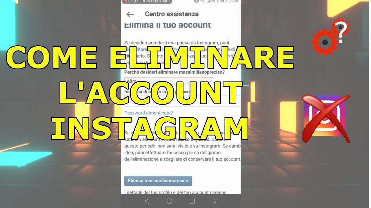 Come eliminare l'account Instagram (2022) - Spiegato Semplice! Tutorial