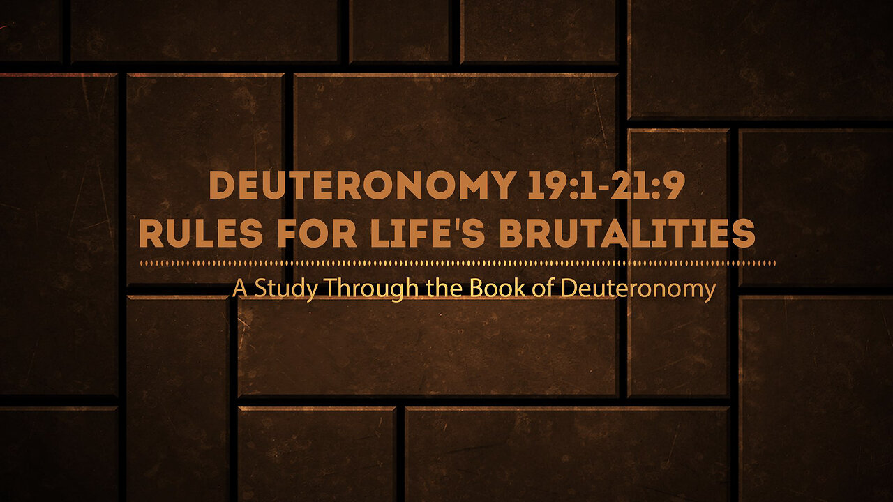The Book of Deuteronomy Chapters 19:1 - 21:9