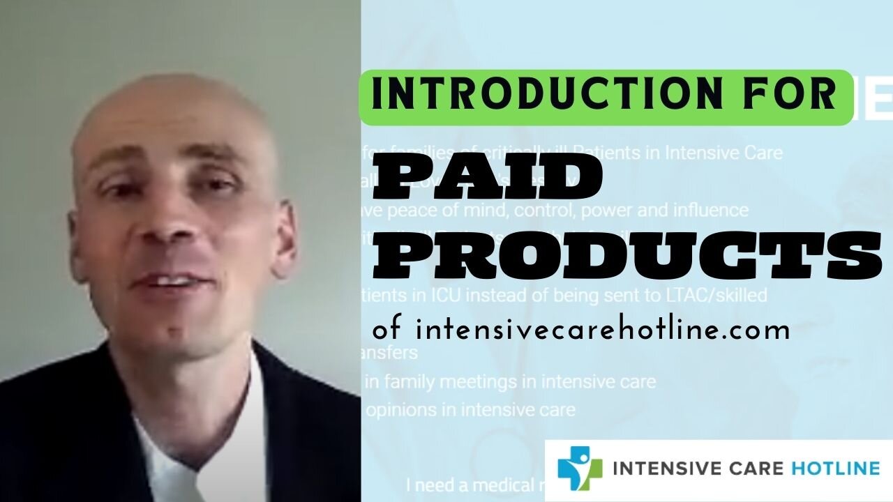 Introduction for Paid Products of intensivecarehotline.com