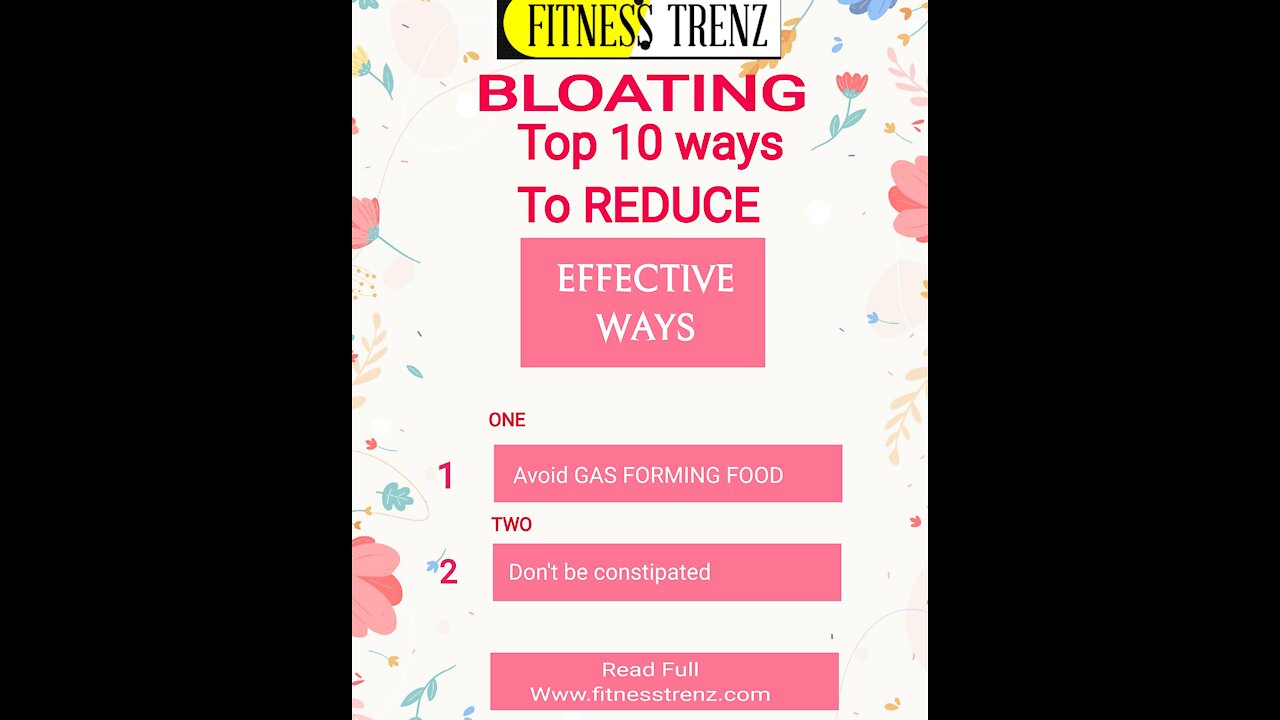 Tips to remove bloating