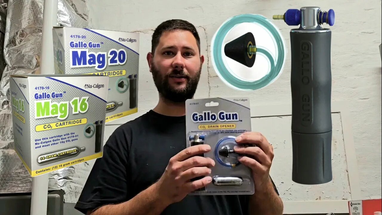 How to use the Gallo Gun CO2 Drain Opener? @1NuCalgon