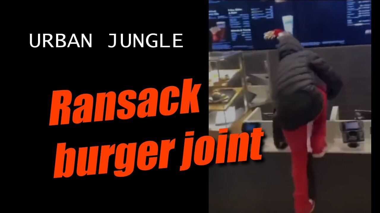 Burger joint ransacking in the urban jungle