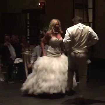 Bride And Groom Fall While Dancing