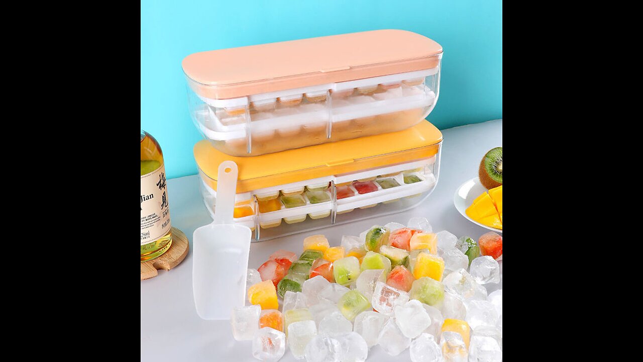 2pcs Ice Cube Maker Tray Box