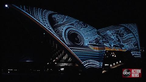 VIDEO: Sydney Opera House lights up in new nightly light show celebrating culture