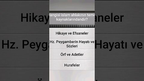 #yarışma #bilgi İSLÂMÎ BİLGİ YARIŞMASI