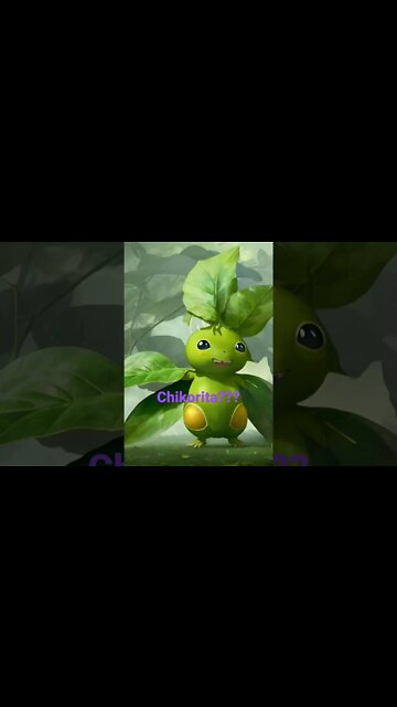 AI generated Chikorita #whosthatpokemon #pokemon