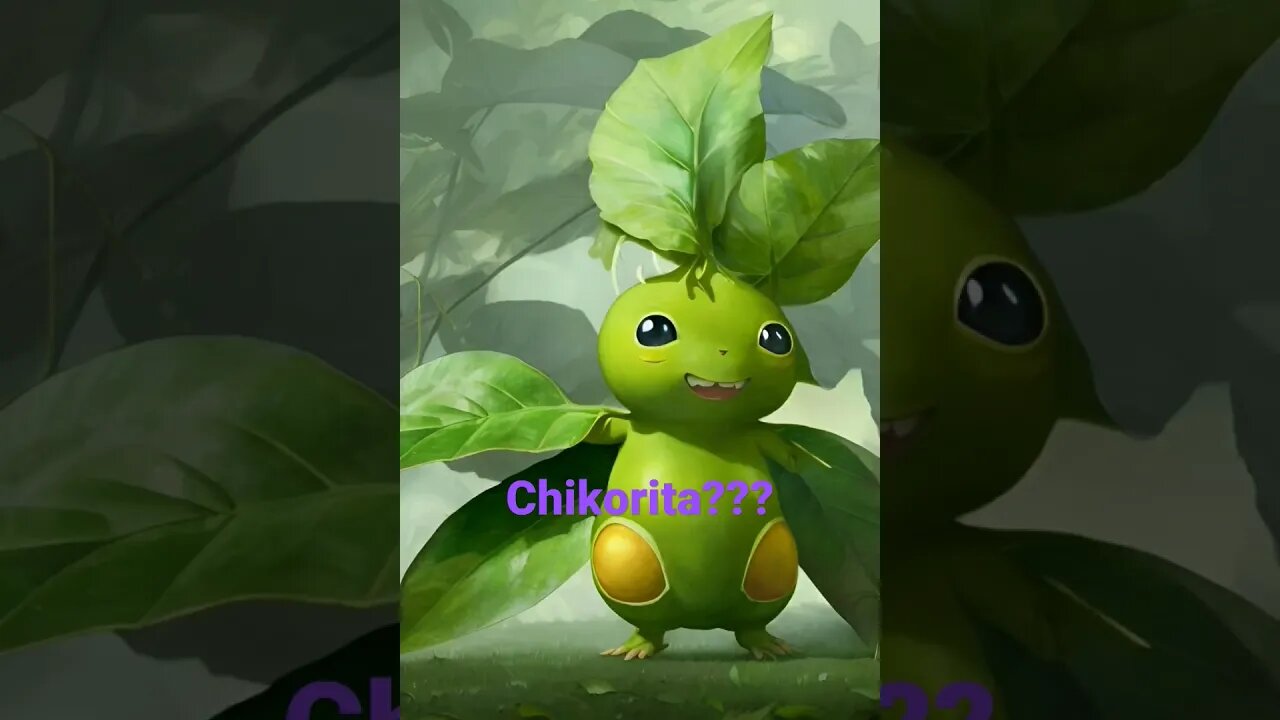 AI generated Chikorita #whosthatpokemon #pokemon