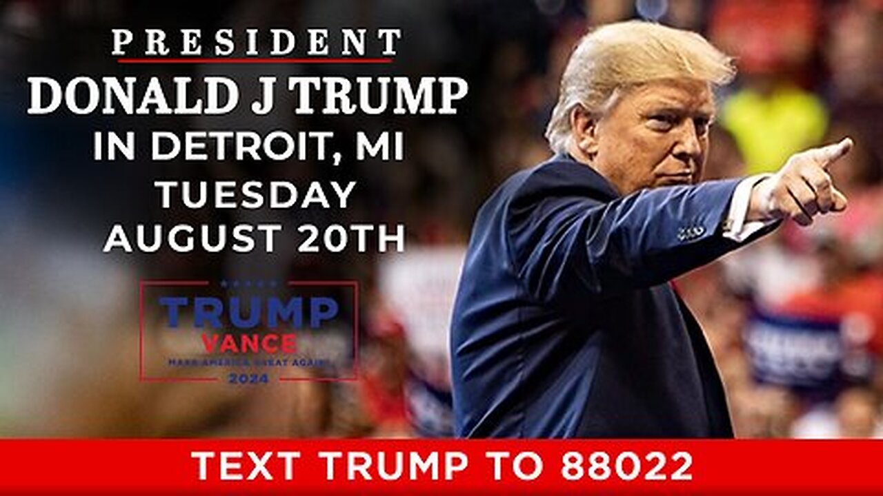 LIVE: President Trump in Detroit, MI - August, 20, 2024