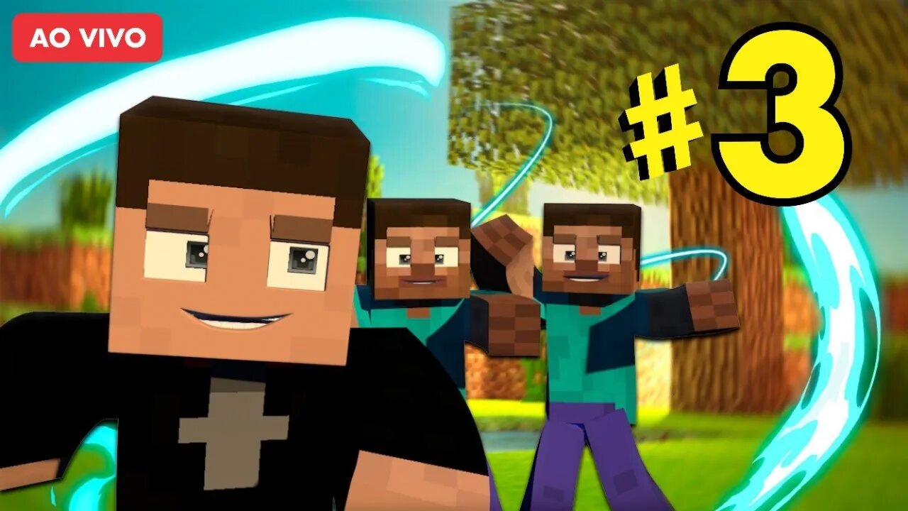 LIVE DE MINECRAFT COM OS INSCRITOS VEM JOGAR #3