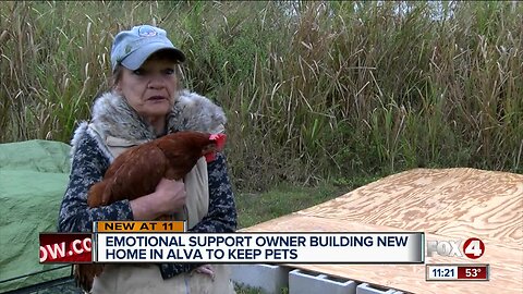 Emotional support owner building new home in Alva to keep pets