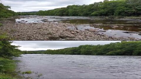 Fast vs slow river comparison of the river Spean Scotland