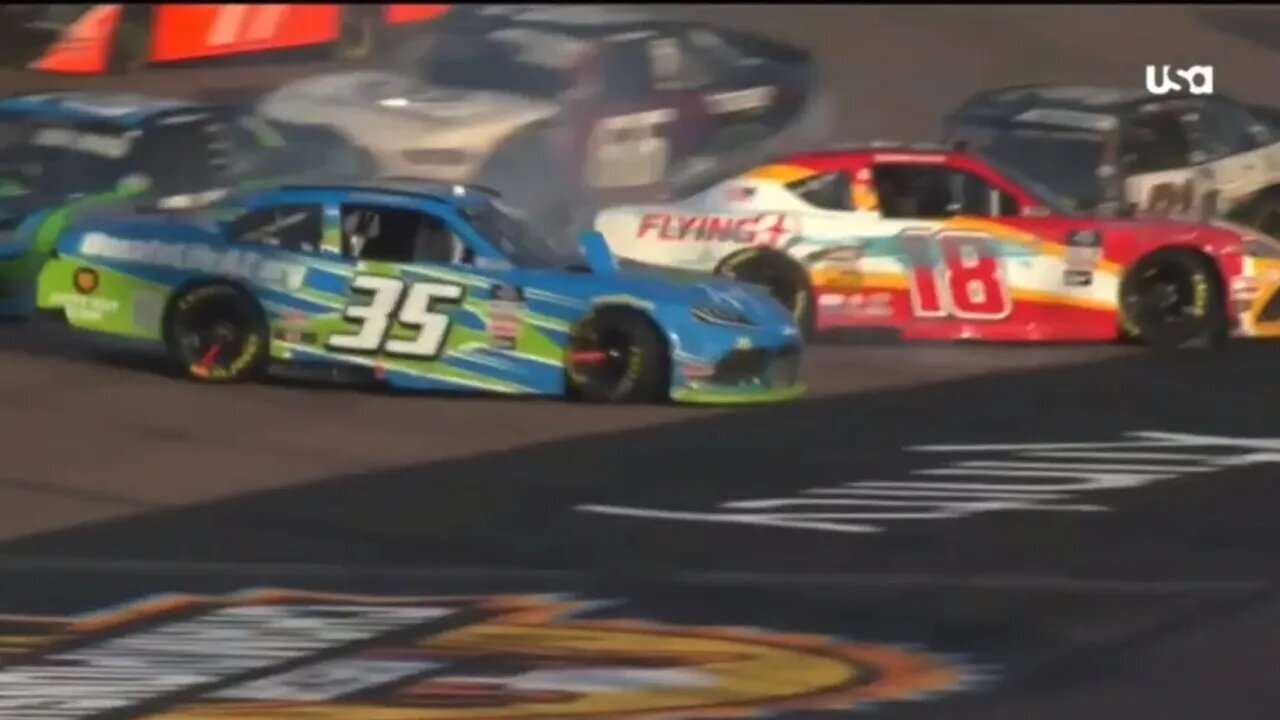 Lap 111 Crash 2022 NASCAR Xfinity Series Championship Phoenix