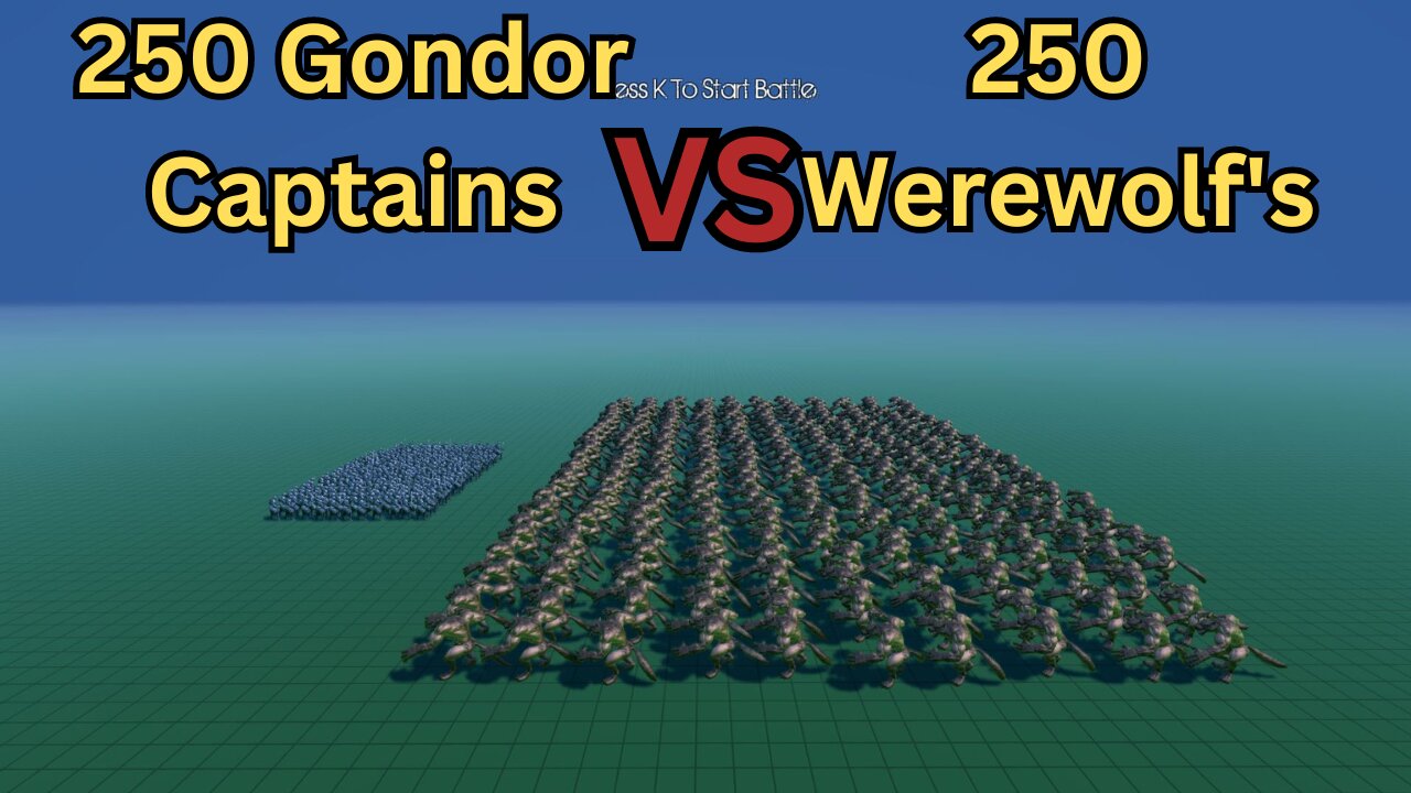250 Gondor Captains Versus 250 Werewolf's || Ultimate Epic Battle Simulator