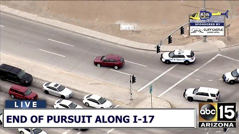 RAW: DPS pursuit on I-17 ends off Thunderbird Road