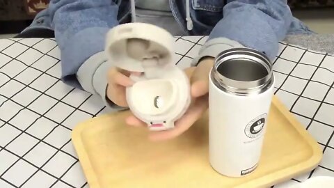 380ml Double Stainless Steel 304 Coffee Mug Leak-Proof Thermos Mug Travel