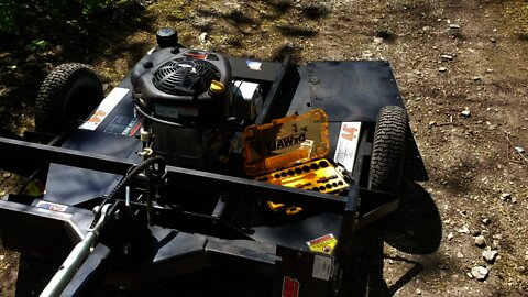 Swisher roughcut pull behind mower, 344cc, 44" deck.