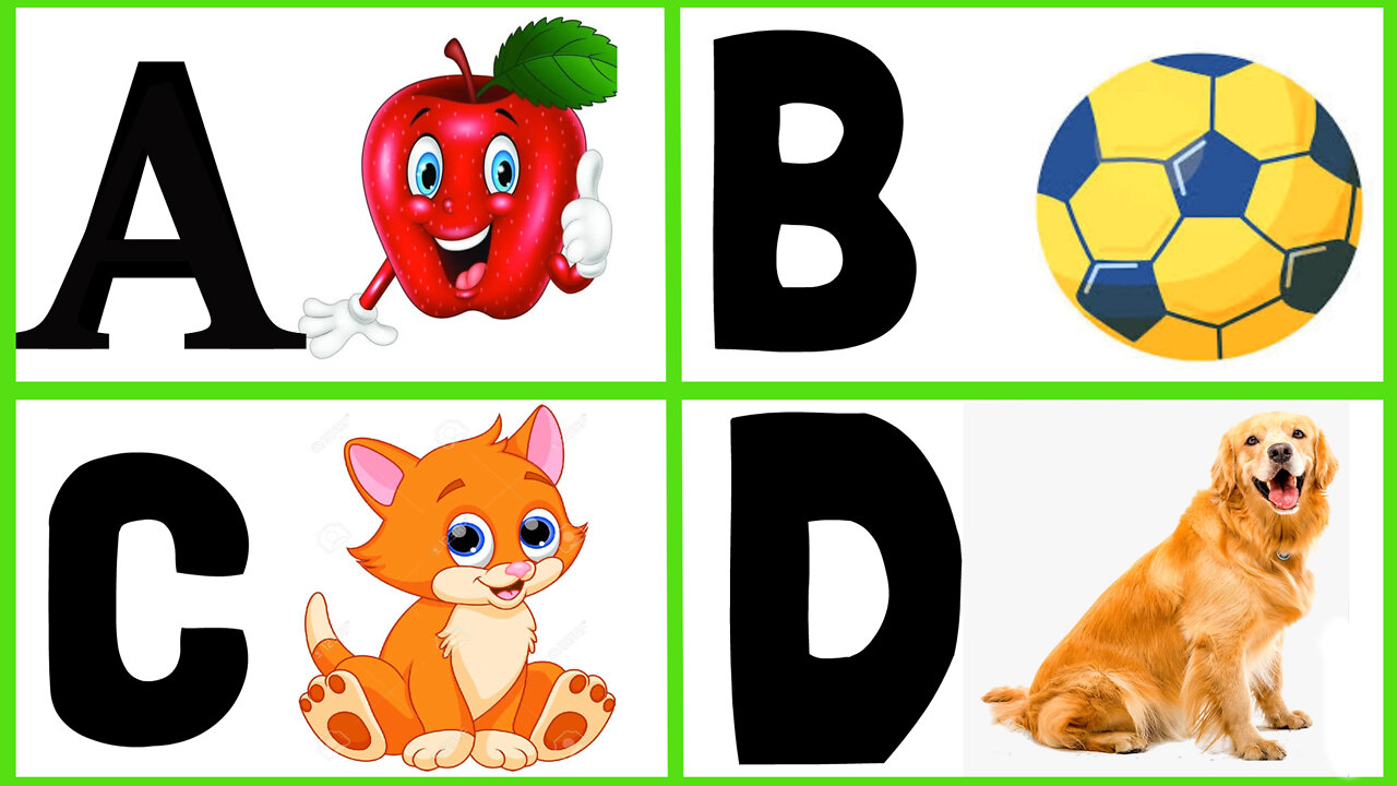 A for Apple B for Ball - ABCD Practise || Kids Learning of ABCD