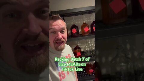 Racking Batch 7 of Live MEADs on TikTok Live! #mead #honeywine #tiktok