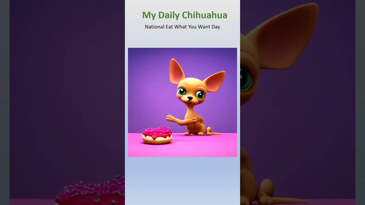 National Eat What You Want Day. What is a chihuahua to do? #shorts