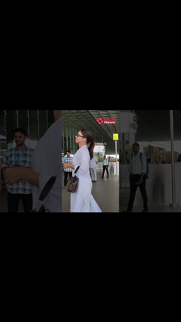 Bhumi Pednekar looks stunning in a traditional white dress as she gets papped at the airport ❤️😍📸