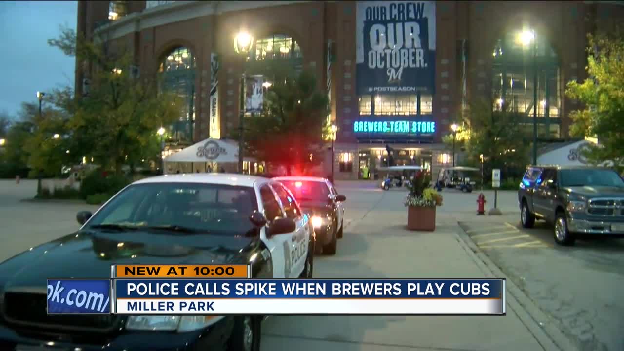 Police calls to Miller Park increase when Cubs are in town