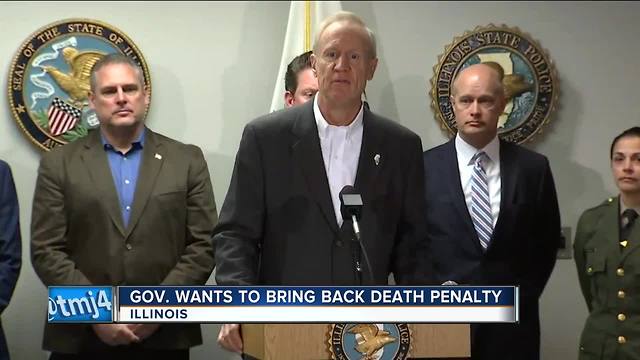 Illinois governor Bruce Rauner proposes bringing back death penalty