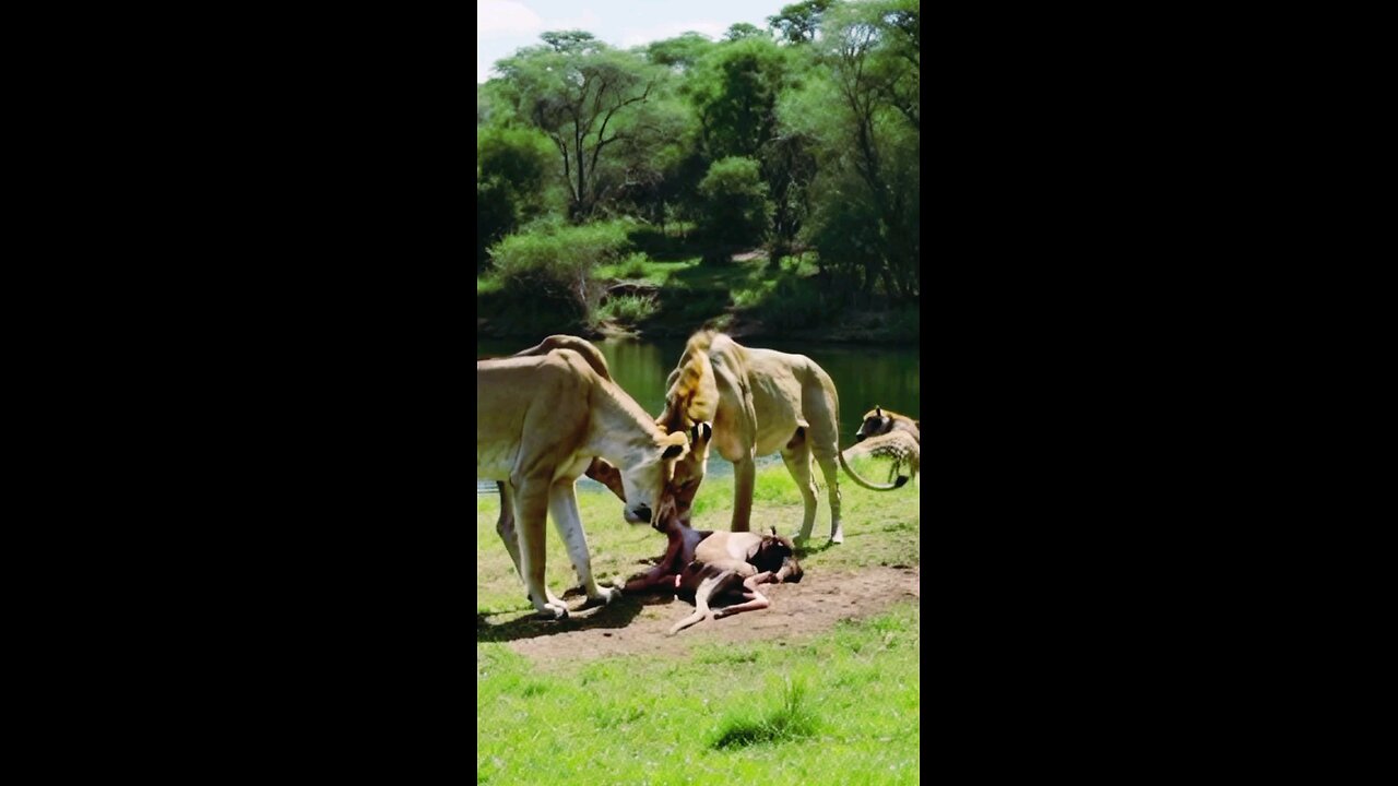 Lion Stuns Everyone with a Daring Rescue of Lioness from Strange Creature! Must Watch