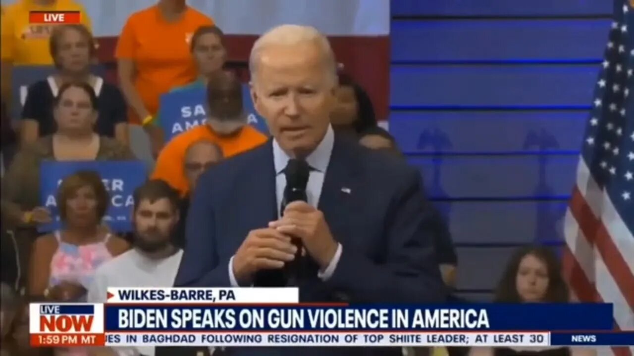 BIDEN HILARIOUSLY EXPLAINS HOW THE BULLET IN AR15 is 5 times faster than in a regular gun