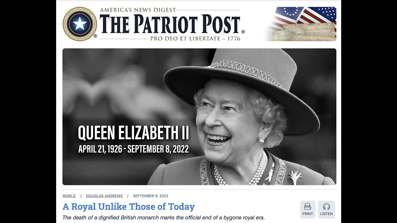 The Patriot Post Audio Edition Podcast for 9/9/22
