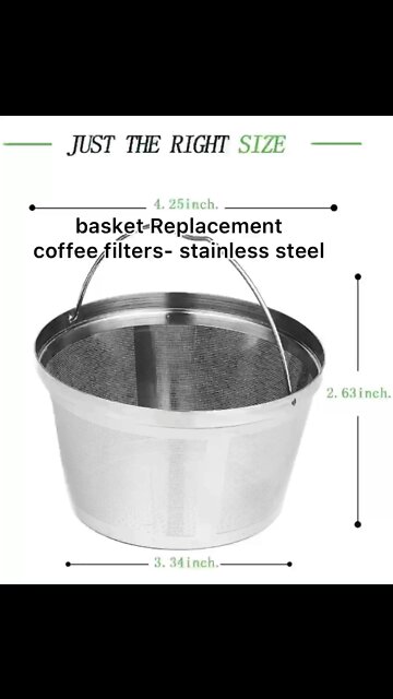 Basket 8-12 Cup Perment Coffee Filter fit for Mr. Coffee Black & Decker Coffee Makers