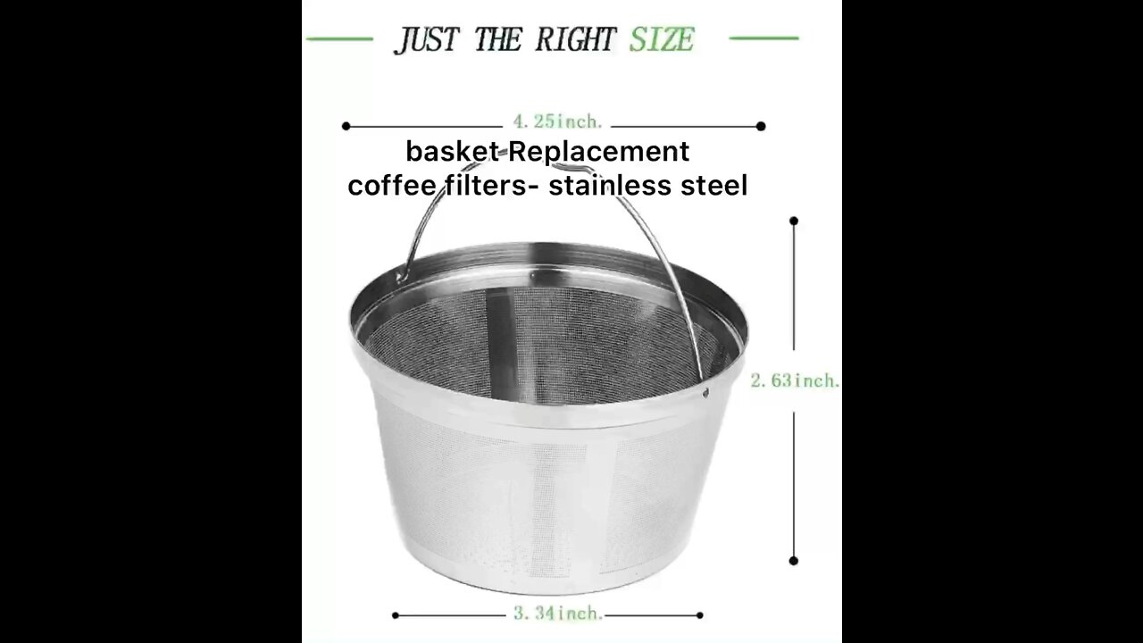 Basket 8-12 Cup Perment Coffee Filter fit for Mr. Coffee Black & Decker Coffee Makers